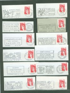 France  1978-1979 Fancy cancels Sports-racing-motorcycle-basketball