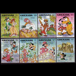 GRENADA 1987 - Scott# 1561-8 Disney-Andersen Set of 8 NH