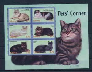 [35744] Liberia 1999 Animals Cats MNH Sheet