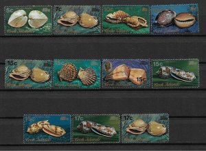 1978 Cook Islands 488-98 complete surcharged Sea Shells set of 11 MNH