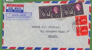 59523 - KENYA KUT - Postal History - AIRMAIL COVER to ITALY 1963 Fauna CACTII