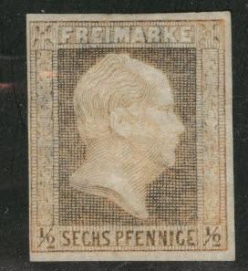 PRUSSIA Scott 2 MH*, Wreath watermark 162 CV $80