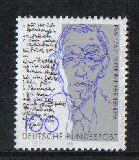 Germany   #1761  MNH  1992   Werner Bergengruen