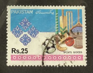 Pakistan 1992 Scott 782c used - 15Rs, Exports, Sports goods