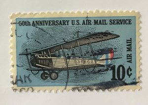 USA 1968 Scott C74 used - 10c, U.S. Airmail Service 50th Anniv.