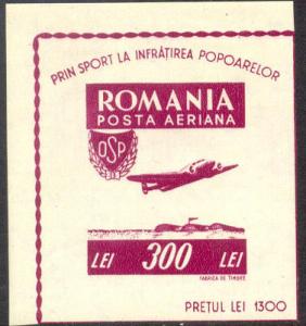 Romania CB8 Mint Hinged Airmail Semi-Postal from 1946