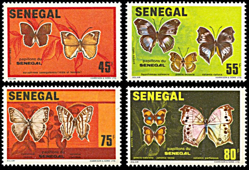 Senegal 555-558, MNH, Butterflies