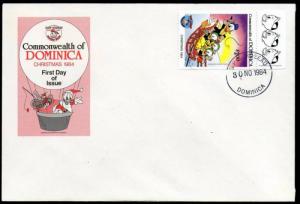 Dominica 1984 Walt Disney Cartoon Film Donald Duck Cinema Sc 872 FDC # 9344B