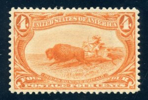 US SCOTT #287 MINT-XF-OG-HINGED W/ PF CERT