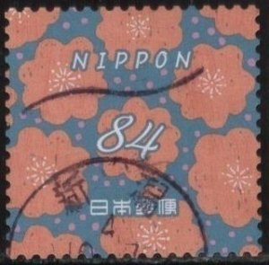 Japan 4597j (used) 84y greetings: flowers in daily life (6/8/2022)