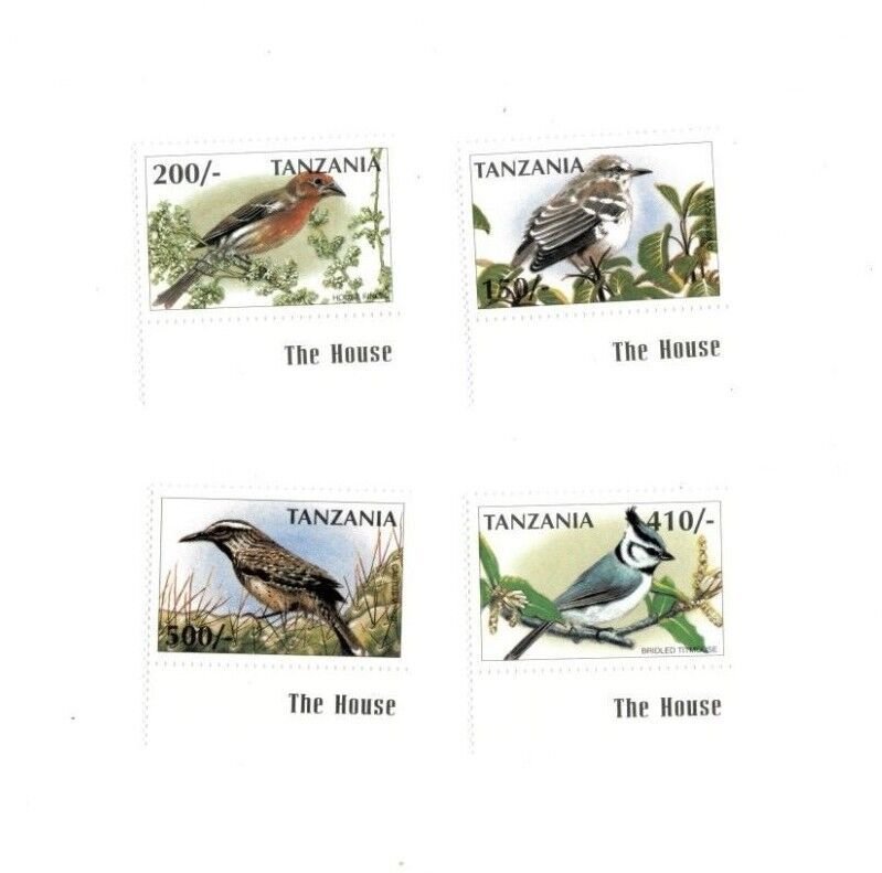 Tanzania 1997 - Birds Of The World - Set of 4 Stamps - Scott #1557-60 - MNH