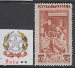 ITALY Repubblica - 1950 Italia a Lavoro 100 Lire cv 120$ MNH** VERY FINE