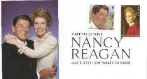 Nancy Reagan Memorial  FDC Crown cachet #6; excellent condition unaddressed