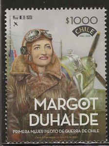 Chile 2023, Scott 1702, Margot Duhalde, Early Chilean Aviator