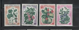 ST. PIERRE & MIQUELON 1970 FLOWERS #400 - 402 MH $12.00