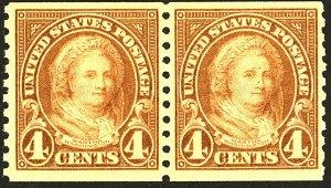 U.S. #601 MINT PAIR OG NH