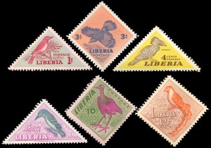 Liberia 341-346, MNH, Birds