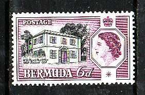 Bermuda-Sc.#168-unused NH set-id4-Perot Post Office-QEII-1959-