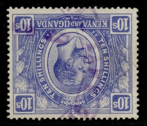 KENYA and UGANDA GV SG94w, 10s, FINE USED. Cat £75. WMK CROWN TO RIGHT OF CA.