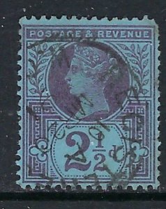 Great Britain 114 Used 1887 issue; rounded corner (ak3272)