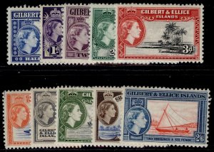 GILBERT AND ELLICE ISLANDS QEII SG64-75, 1956-62 SHORT set, M MINT. Cat £30.