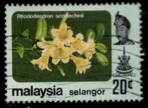 Malaysia Selangor Scott 140 Used Flower stamp