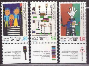 ISRAEL Scott 1167-1169 MNH**  childrens drawing set with tabs