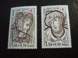 Stamps - France - Scott# B521-B522 - Mint Never Hinged Set of 2 Stamps