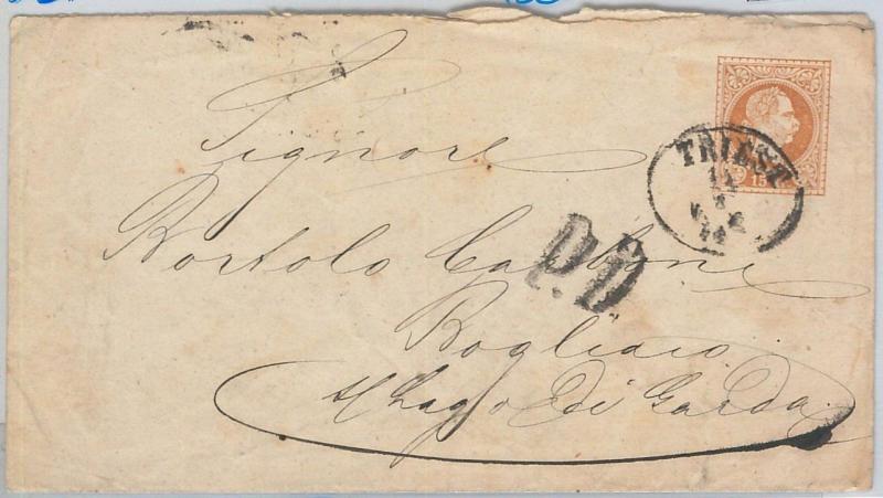 65926 - AUSTRIA  - POSTAL STATIONERY COVER from TRIESTE to BOGLIANO - U61