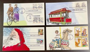 1988 Geerlings Hand painted FDC Collection of 18 different cachets