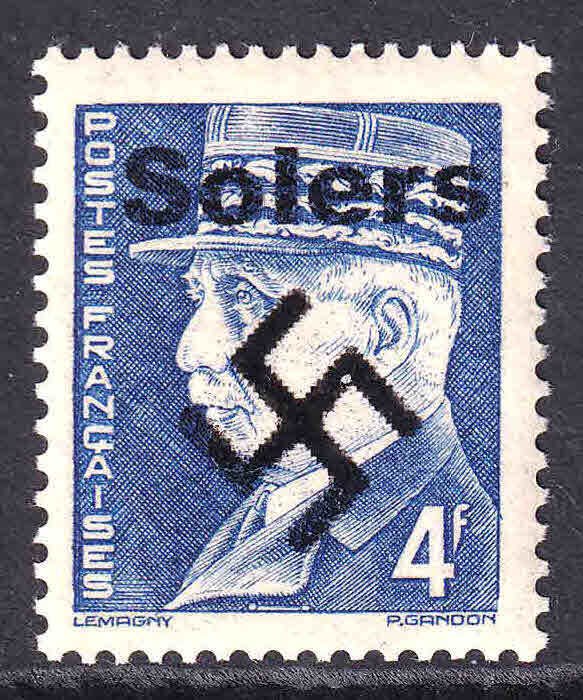 FRANCE 448 SOLERS OVERPRINT OG NH U/M XF BEAUTIFUL GUM