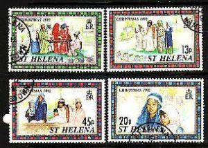 St Helena-Sc#580-3- id8-used set-Christmas-Nativity-1992-