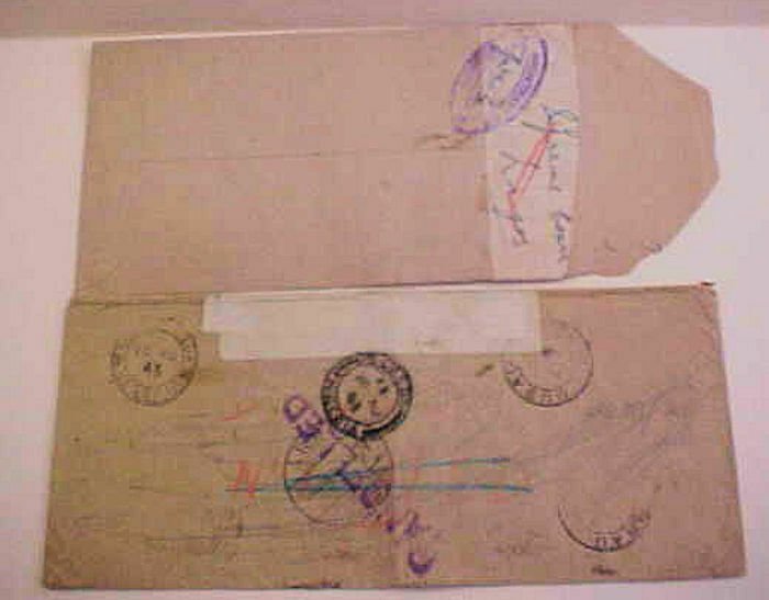 NIGERIA  OHMS 1943 ARMY SIGNALS RE USED AUG 1945 KA--- LAGOS also LAGOS