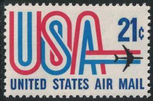 Scott C81- USA- 21c MNH 1973- unused mint AIRMAIL stamp