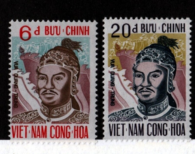 South Viet Nam Sc 411-12 NH issue of 1972 - King Trung