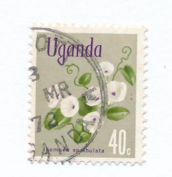 Uganda 1969 Scott 120 used - 40c, Flowers