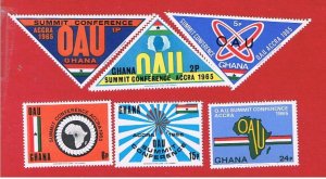 Ghana #227-232  MNH OG    OAV   Free S/H
