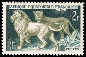 French Equatorial Africa #196  MNH - Lions (1957)