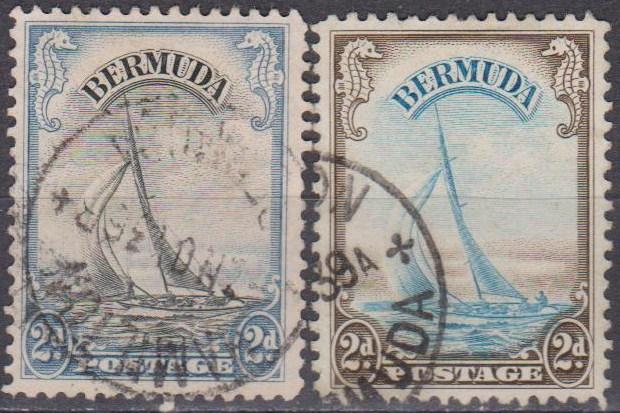 Bermuda #108-9 F-VF Used CV $18.00 (A9930)