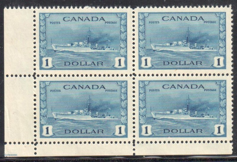 Canada #262 MINT VF NH LL Block of 4