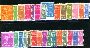 U.S. #803-831 MINT OG NH