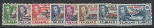 Falkland Islands, Scott 4L1-4L8 (SG C1-C8), MLH