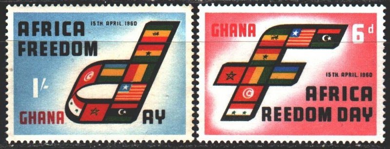 Ghana. 1960. 78-79 from the series. Africa Freedom Day. MLH.