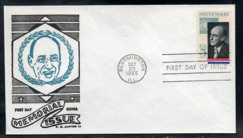 US #1275 Adlai Stevenson FDC Junior Cachet unaddr D143