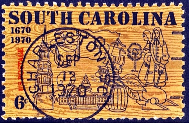 SC#1407 6¢ South Carolina First Day (September 12, 1970) SON