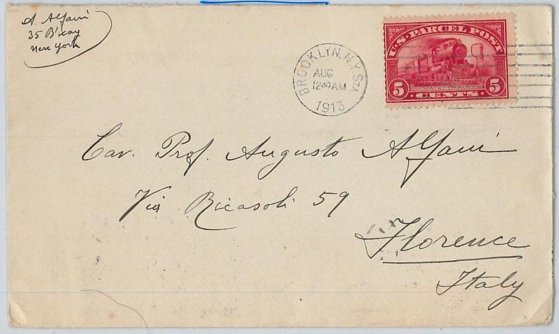 58696 - United States - POSTAL HISTORY: PARCEL POST Scott # Q5 on COVER to ITALY