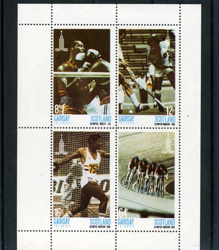 Gairsay Islands (Scotland) 1980 Moscow Olympics Sheet Perforated mnh.vf