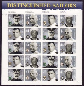 USA-Sc#4440-3- id12-unused NH sheet-Distinguished Sailors-2010-