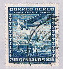 Chile C32 Used Airplane over city 1934 (BP29614)