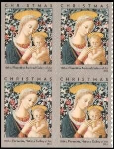 U.S.#5143 Florentine Madonna & Child (2016) 47c Booklet Block of 4, MNH.